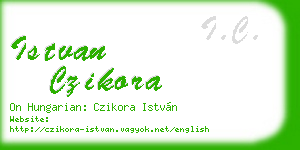 istvan czikora business card