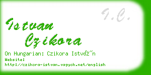 istvan czikora business card